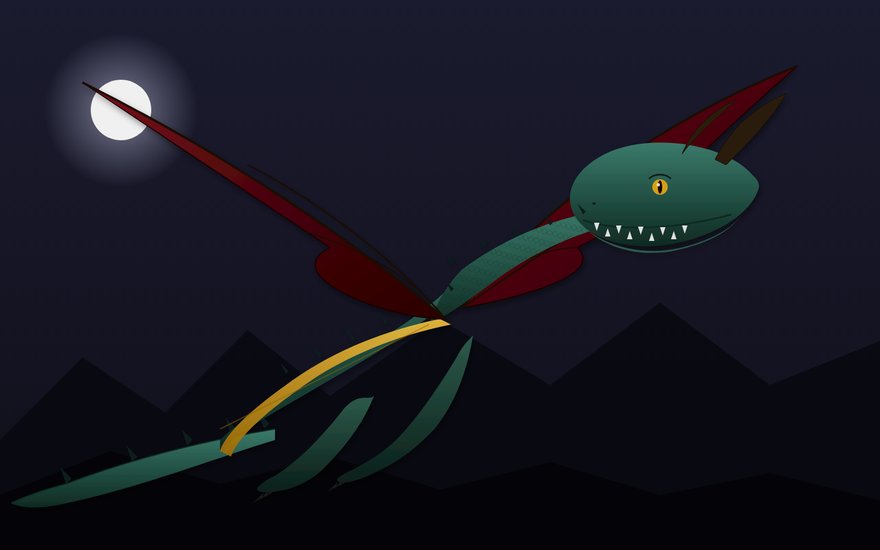 The dragon drawn by StepFun Step 5 Preview